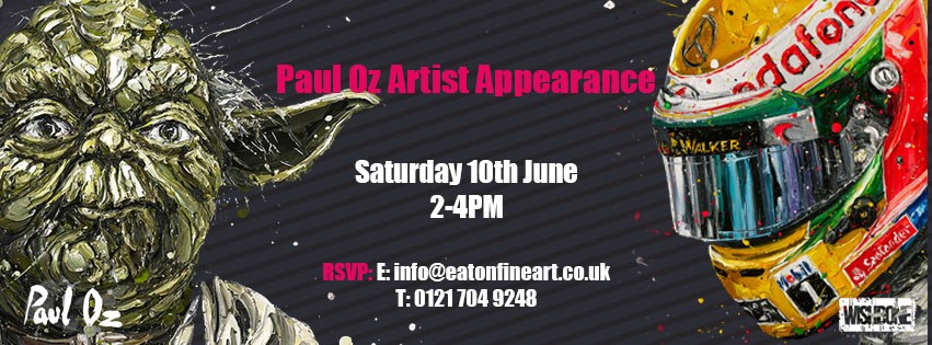 Paul Oz Artist Appearance – Sat 10th June 2-4PM