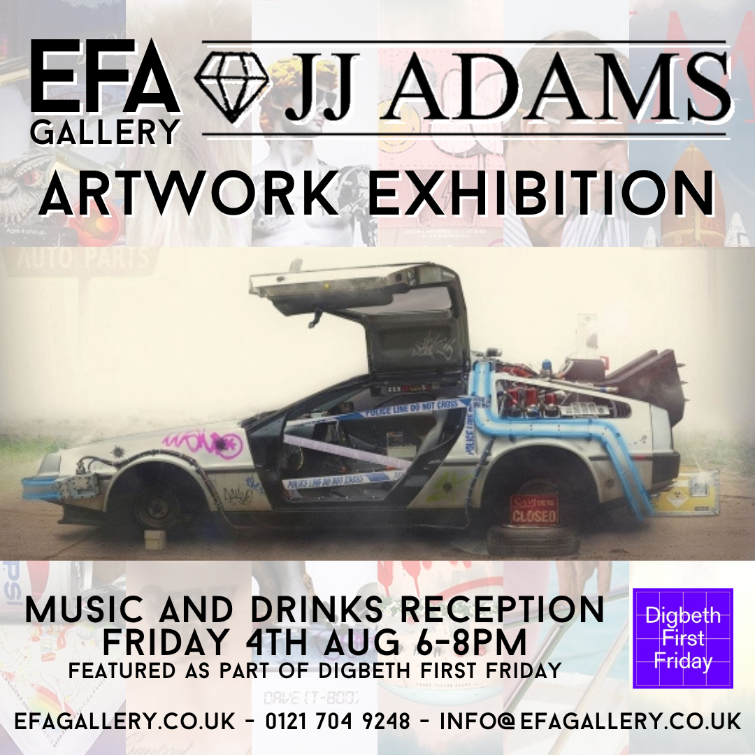 JJ Adams Artwork Showcase Exhibition – Drinks Reception – Fri 4th Aug 6-8PM